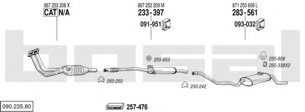 BOSAL 090.235.80 Exhaust System